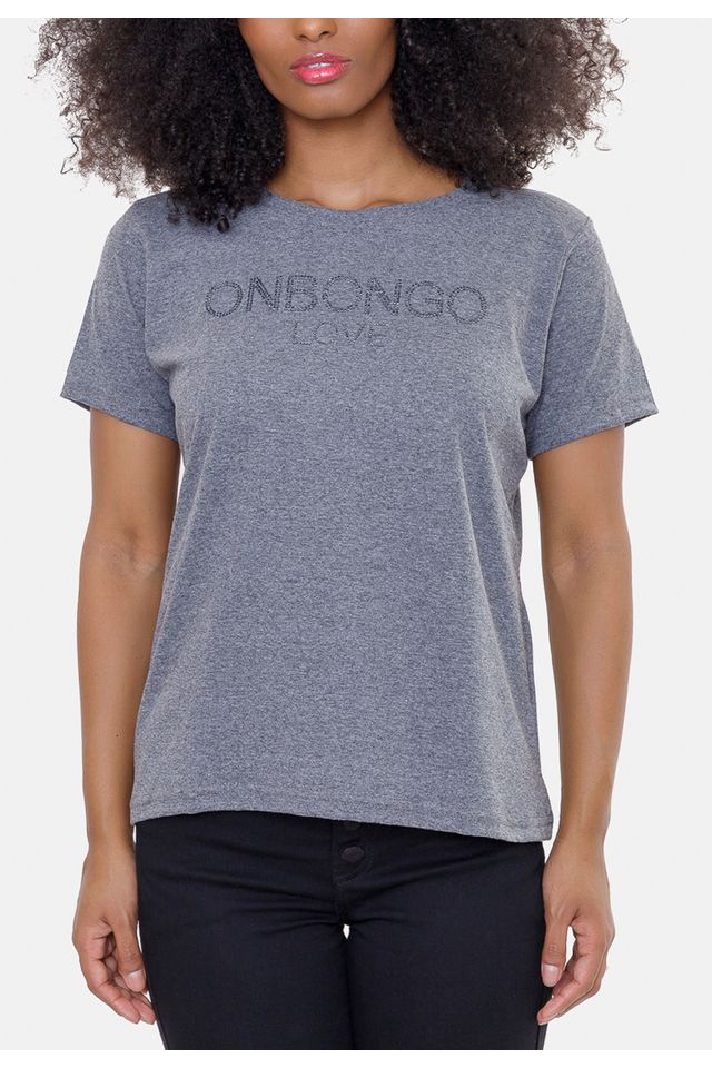 Camiseta-Onbongo-Feminina-Call-Cinza-Mescla-Escuro