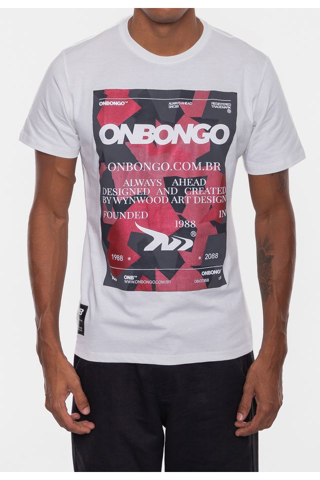 Camiseta-Onbongo-Camo-Branca