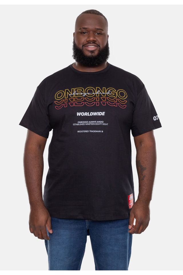 Camiseta-Onbongo-Plus-Size-Estampada-Replay-Preta