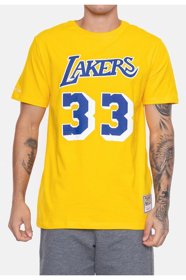 Camiseta-Mitchell---Ness-Los-Angeles-Lakers-Abdul-Amarela