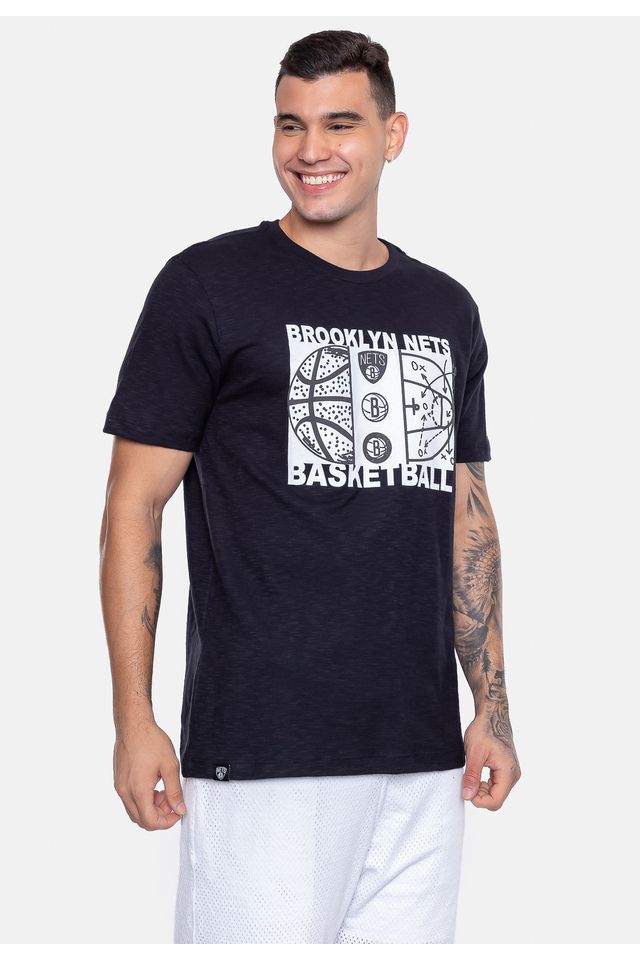 Camiseta-NBA-Straight-Up-Brooklyn-Nets-Preta