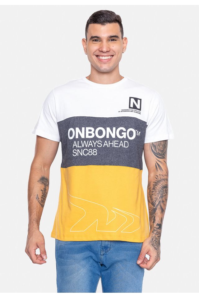 Camiseta-Onbongo-Blocks-Amarela-Mostarda