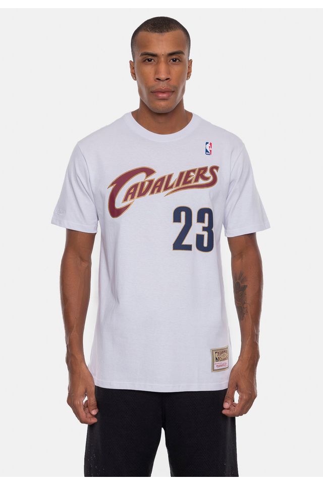 Camiseta-Mitchell---Ness-Cleveland-Cavaliers-James-Branca