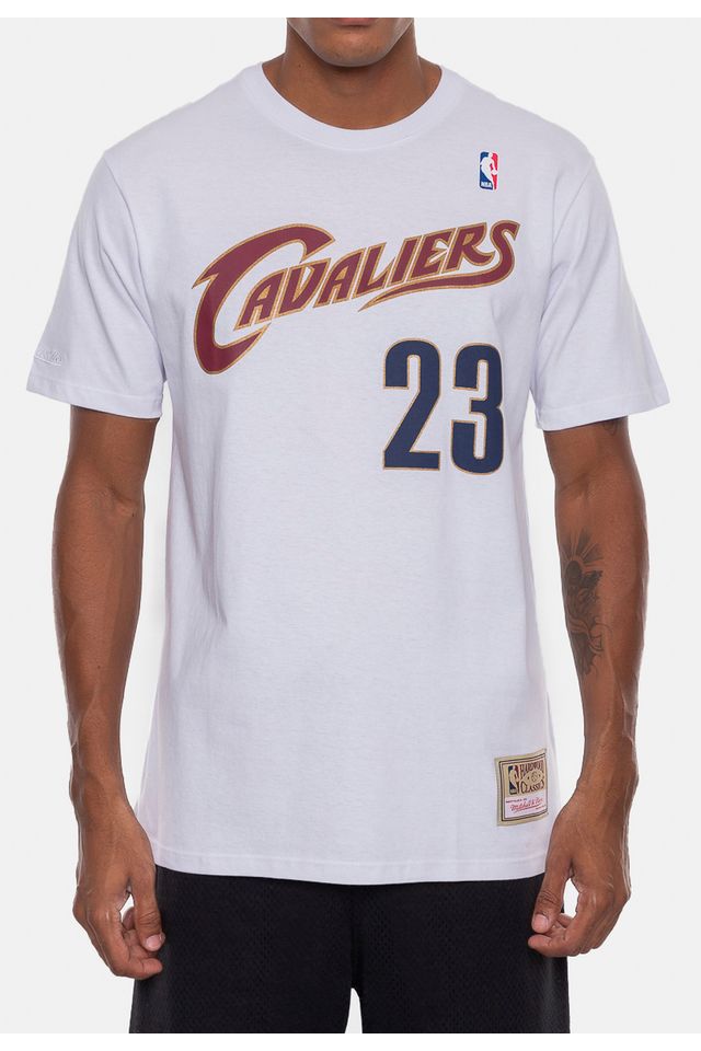 Camiseta-Mitchell---Ness-Cleveland-Cavaliers-James-Branca