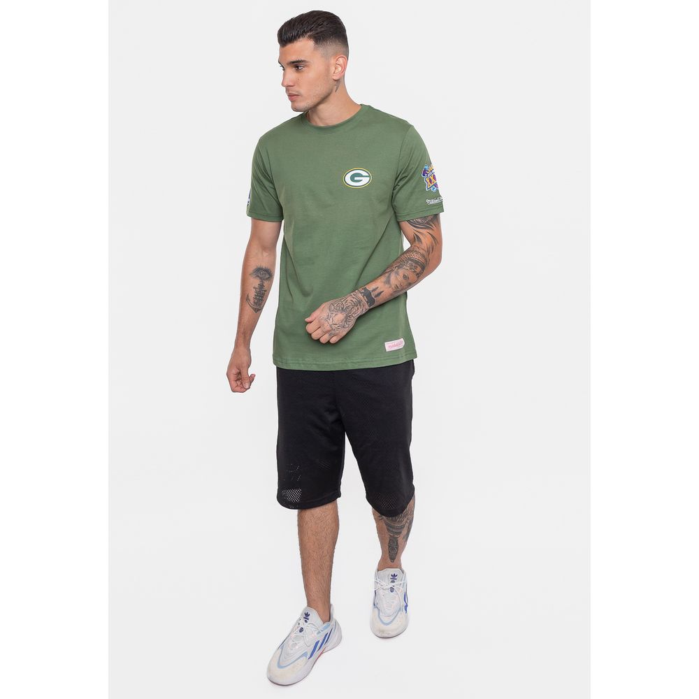 Camiseta Mitchell & Ness Masculina Superbowl Champ Green Bay Packers ...