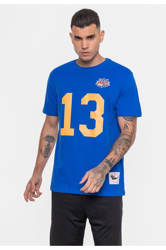 Camiseta-Mitchell---Ness-NFL-Los-Angeles-Rams-Kurt-Warner-Azul
