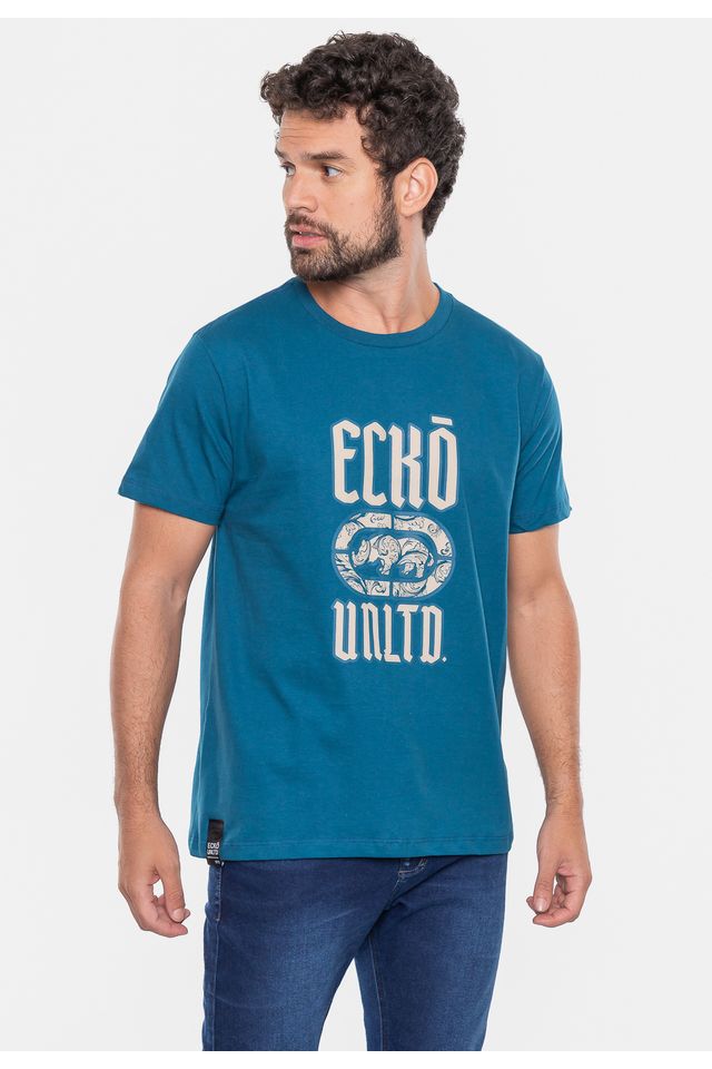 Camiseta-Ecko-Masculina-Vintage-Logo-Azul-Tempestade