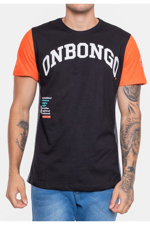 Camiseta-Onbongo-Especial-Mosaico-Brazil-Preta
