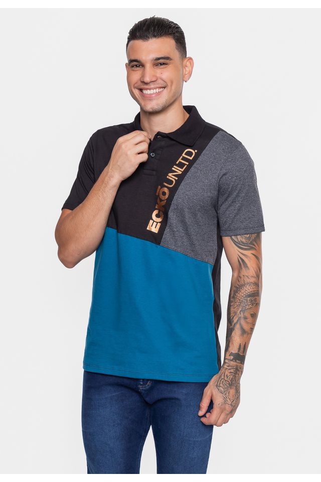 Camisa-Polo-Ecko-Especial-Azul