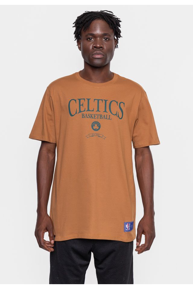 Camiseta NBA Estampada Classic Marrom Urbane