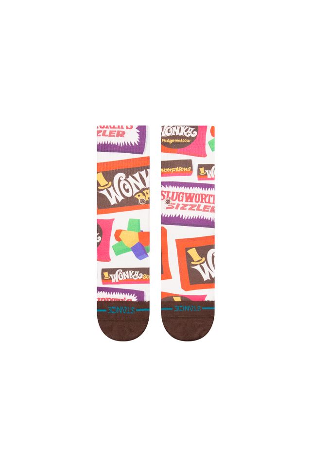 Meia-Stance-Collab-Wonka-Bars-Kids-Marrom