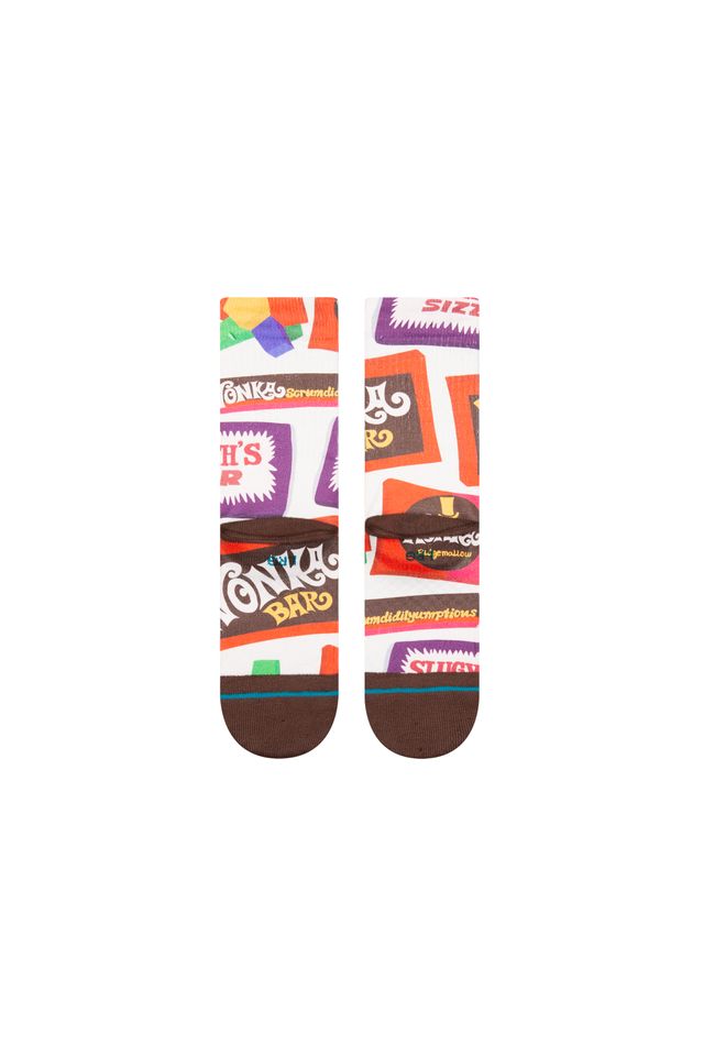 Meia-Stance-Collab-Wonka-Bars-Kids-Marrom