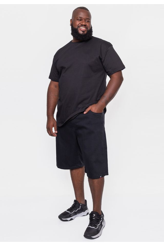 Bermuda-Ecko-Plus-Size-Slim-Preta