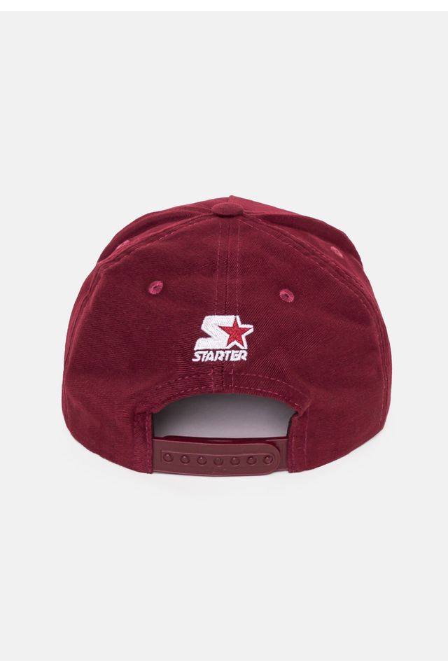 Bone-Starter-Snapback-Aba-Curva-Label-Bordo