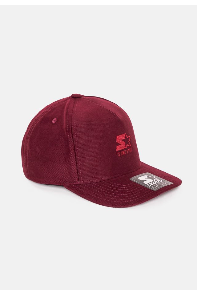 Bone-Starter-Snapback-Aba-Curva-Label-Bordo