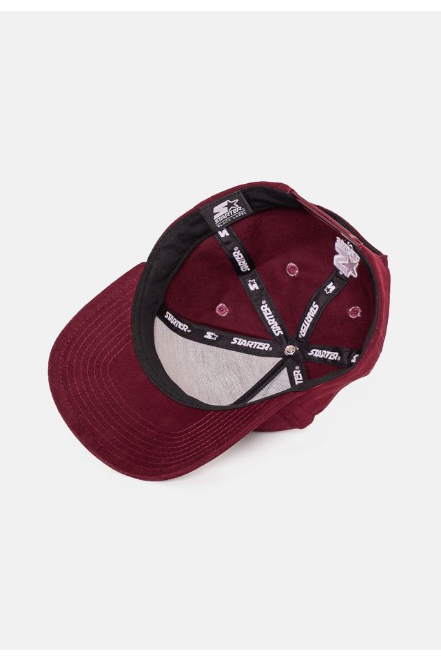 Bone-Starter-Snapback-Aba-Curva-Label-Bordo