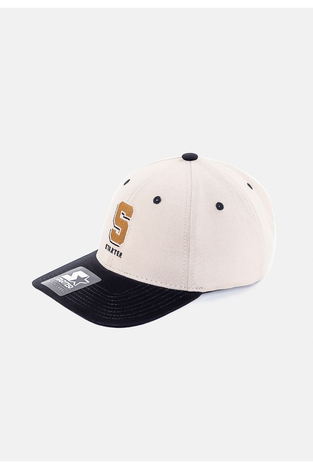 Bone-Starter-Snapback-Aba-Curva-Label-Bege