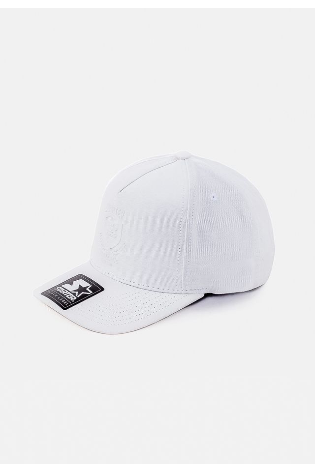 Bone-Starter-Snapback-Aba-Curva-Label-Branco