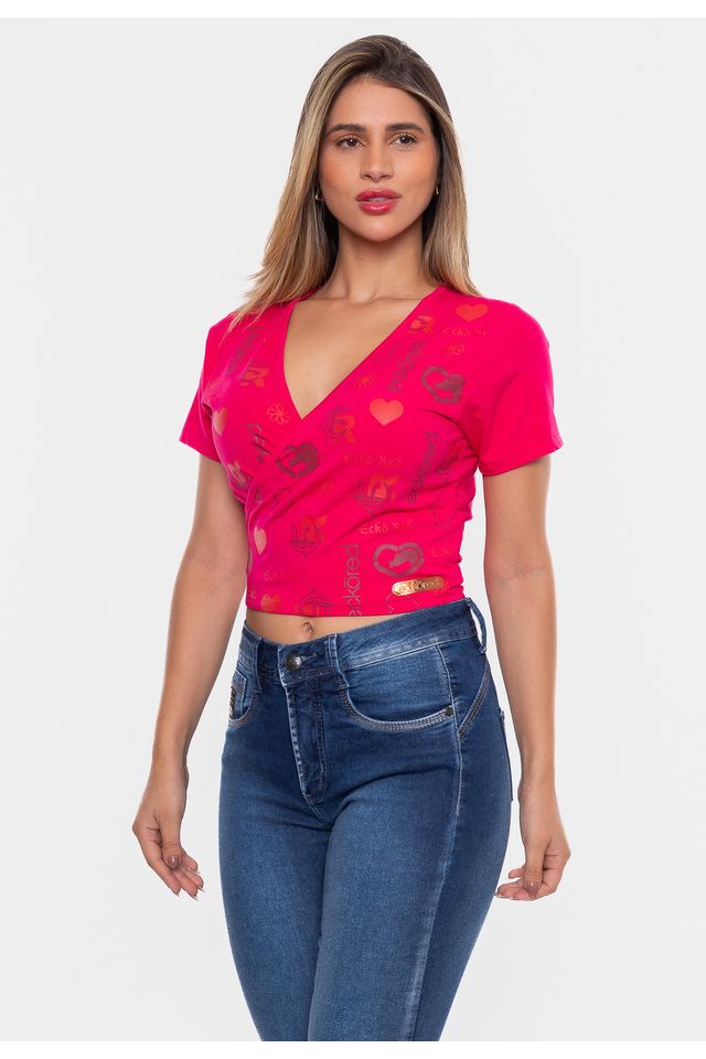 Cropped-Ecko-Feminina-Aspas-Rosa