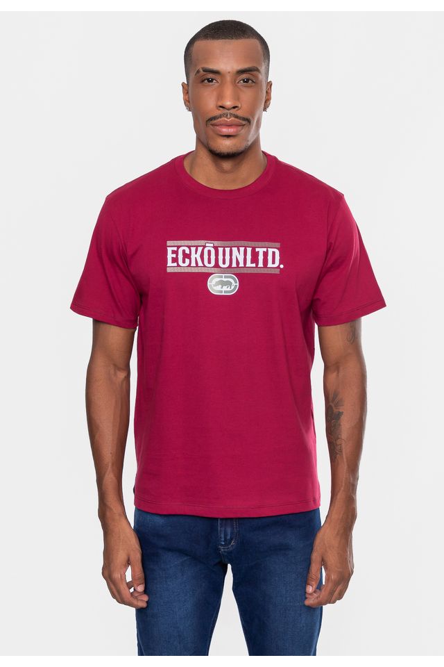 Camiseta-Ecko-Masculina-Vintage-Logo-Vinho