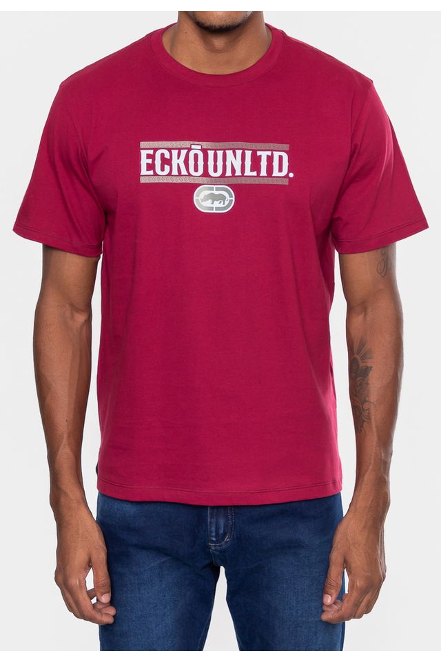 Camiseta-Ecko-Masculina-Vintage-Logo-Vinho