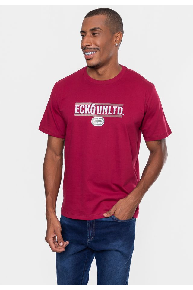 Camiseta-Ecko-Masculina-Vintage-Logo-Vinho