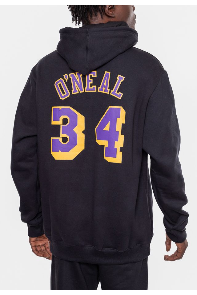 Moletom-Mitchell---Ness-NBA-Masculino-Shaquille-O-Neal-Los-Angeles-Lakers-Preto