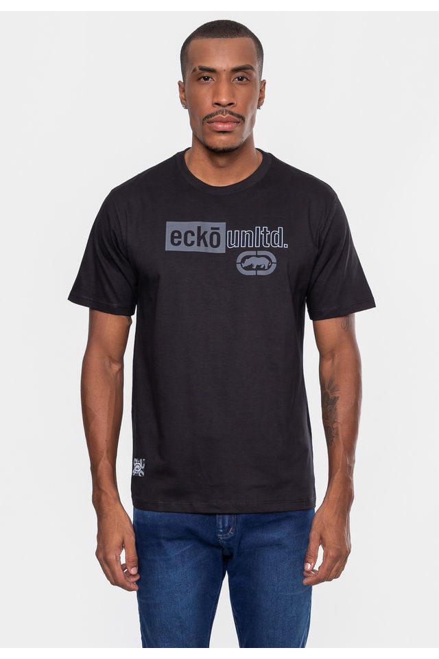 Camiseta-Ecko-Basica-Masculina-Minimal-Preta