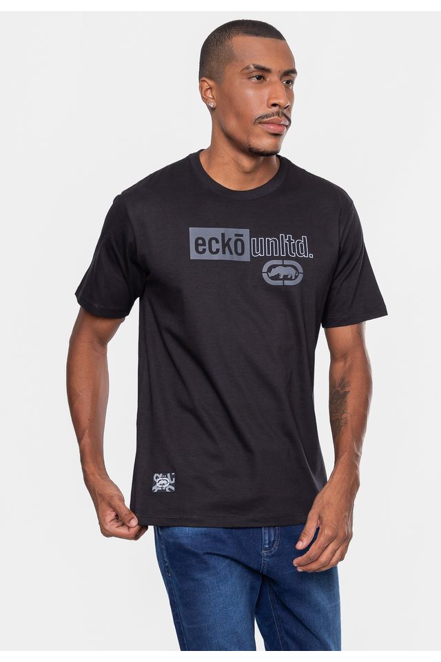 Camiseta-Ecko-Basica-Masculina-Minimal-Preta