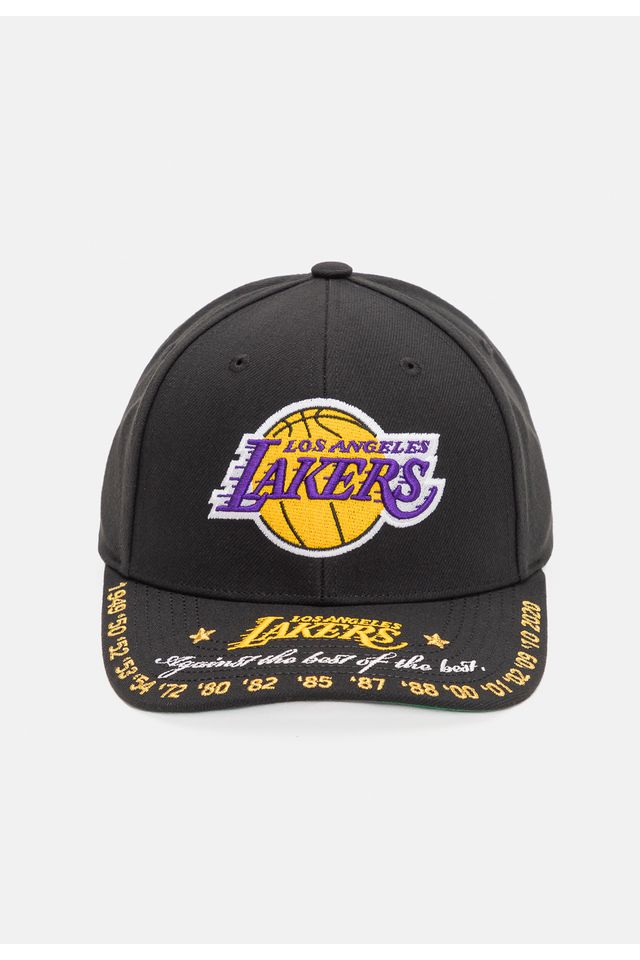 Bone-Mitchell---Ness-NBA-Against-The-Best-Pro-Snapback-Los-Angeles-Lakers-Preto
