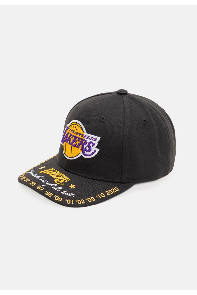 Bone-Mitchell---Ness-NBA-Against-The-Best-Pro-Snapback-Los-Angeles-Lakers-Preto