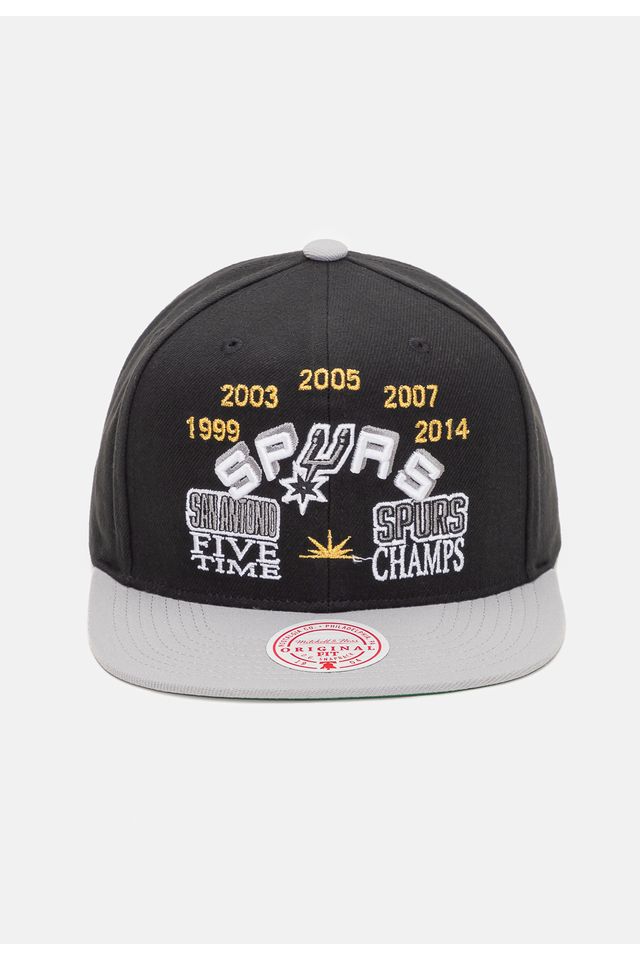Bone-Mitchell---Ness-NBA-Champ-Is-Here-Snapback-San-Antonio-Spurs-Preto