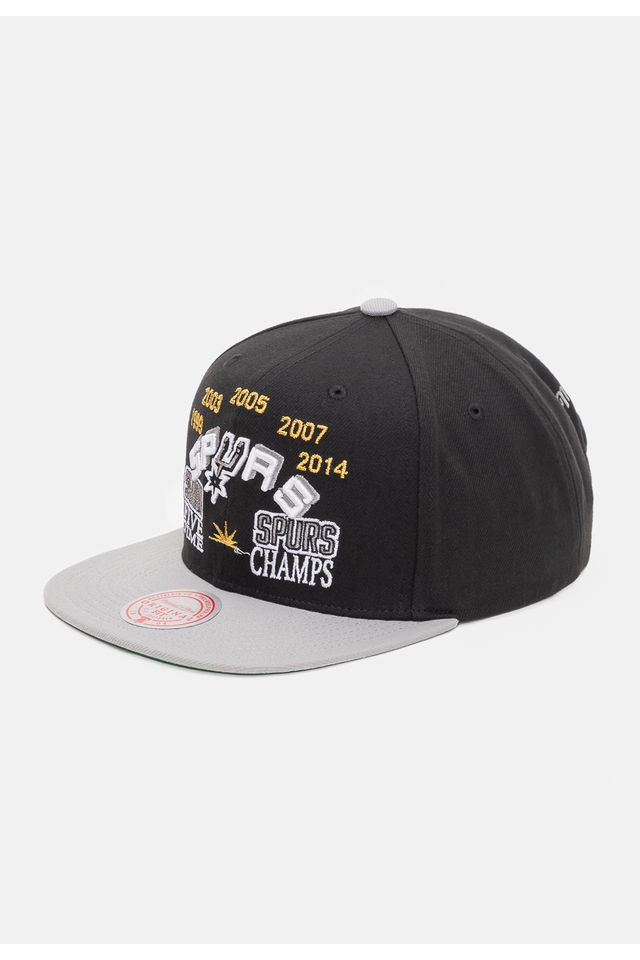 Bone-Mitchell---Ness-NBA-Champ-Is-Here-Snapback-San-Antonio-Spurs-Preto