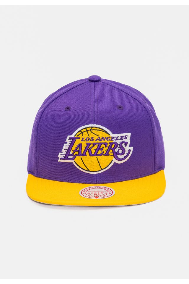 Bone-Mitchell---Ness-NBA-Team-2-Tone-2-0-Snapback-Los-Angeles-Lakers-Roxo