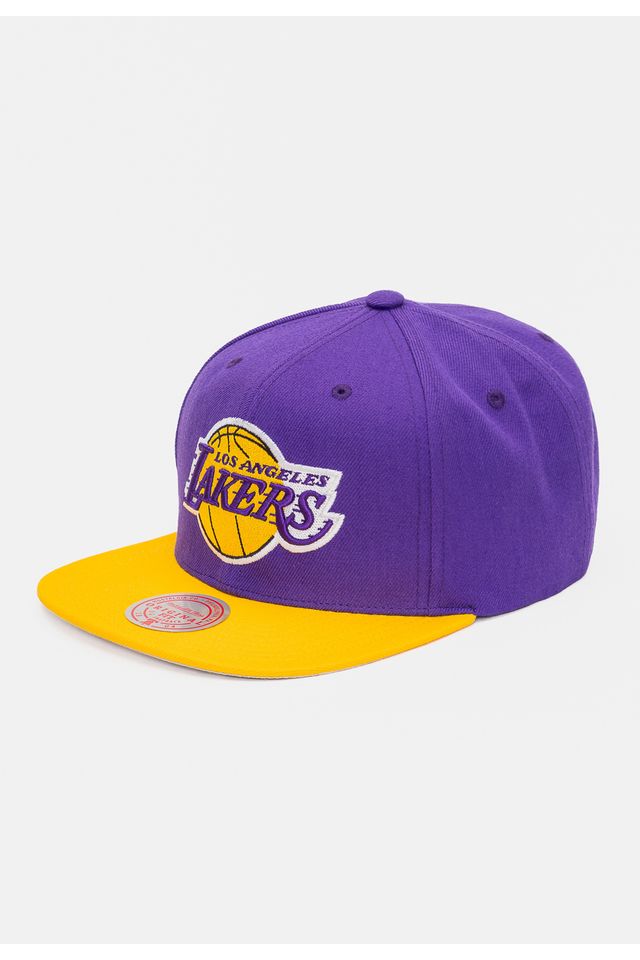 Bone-Mitchell---Ness-NBA-Team-2-Tone-2-0-Snapback-Los-Angeles-Lakers-Roxo