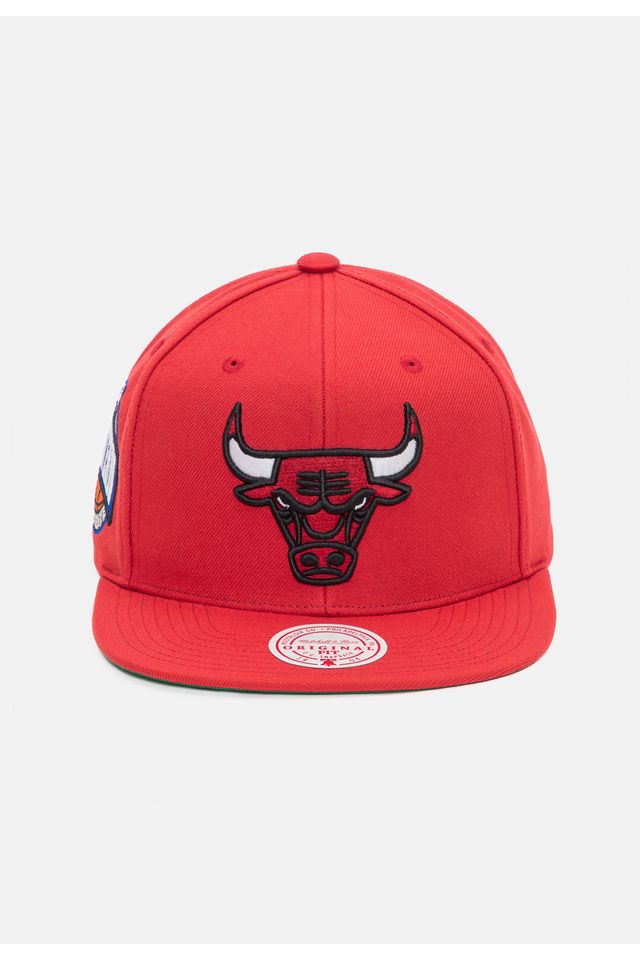 Bone-Mitchell---Ness-NBA-Conference-Patch-Snapback-Chicago-Bulls-Vermelho