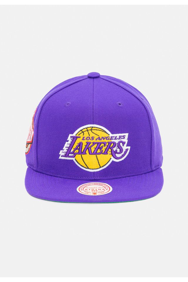 Bone-Mitchell---Ness-NBA-Conference-Patch-Snapback-Los-Angeles-Lakers-Roxo