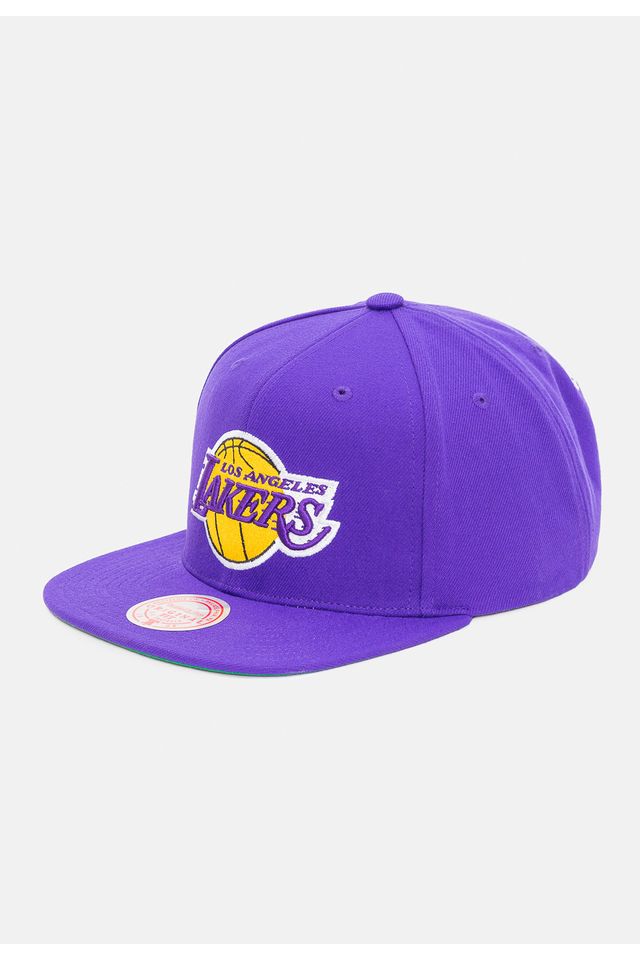 Bone-Mitchell---Ness-NBA-Conference-Patch-Snapback-Los-Angeles-Lakers-Roxo