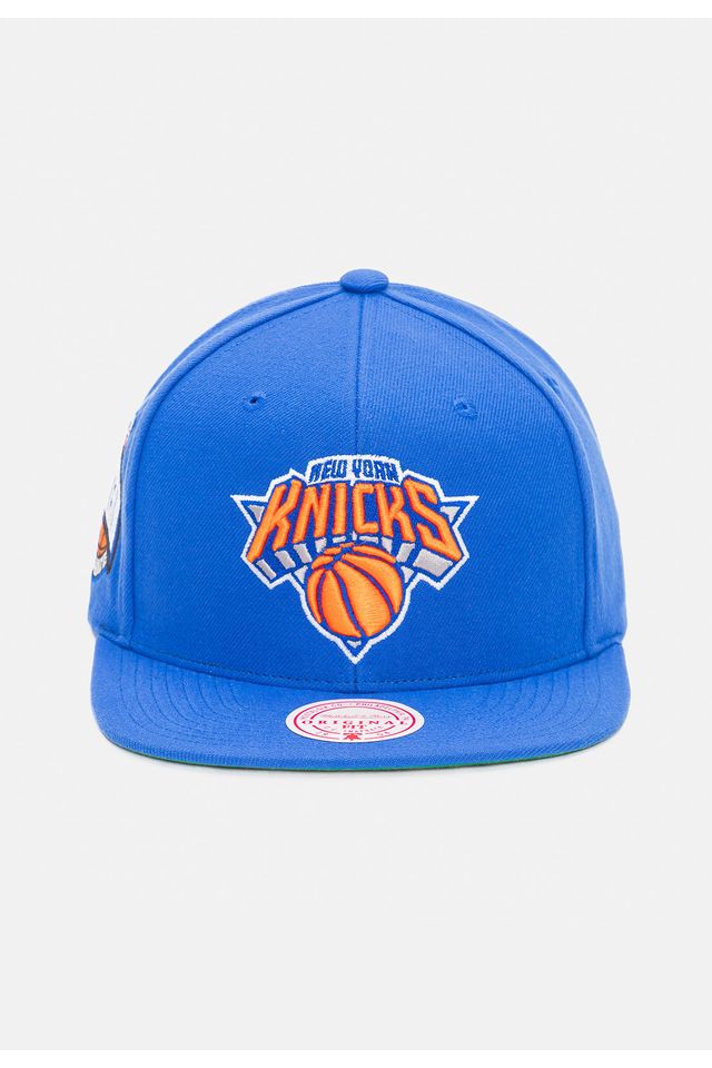 Bone-Mitchell---Ness-NBA-Conference-Patch-Snapback-New-York-Knicks-Azul