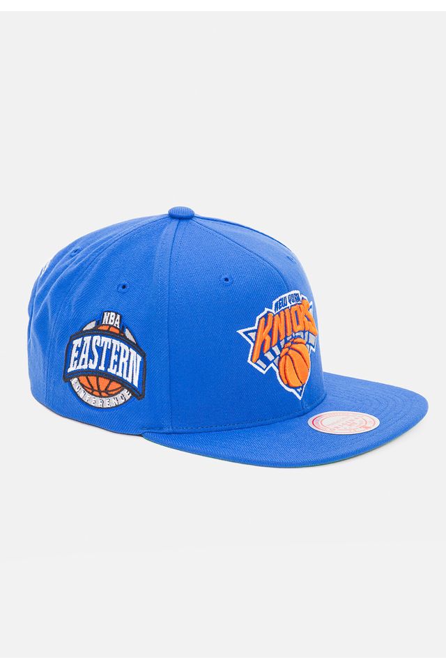 Bone-Mitchell---Ness-NBA-Conference-Patch-Snapback-New-York-Knicks-Azul