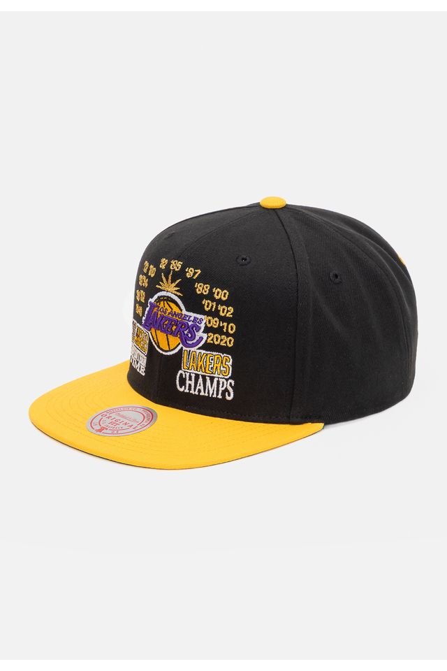 Bone-Mitchell---Ness-NBA-Champ-Is-Here-Snapback-Los-Angeles-Lakers-Preto