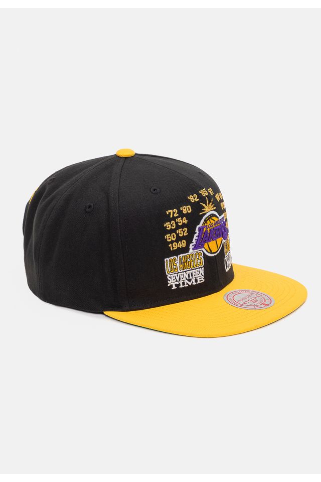 Bone-Mitchell---Ness-NBA-Champ-Is-Here-Snapback-Los-Angeles-Lakers-Preto