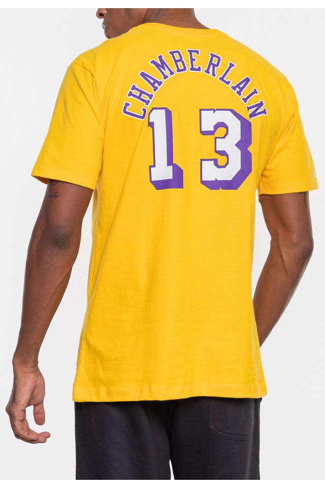 Camiseta-Mitchell---Ness-Masculina-Los-Angeles-Lakers-Wilt-Chamberlain-Amarela