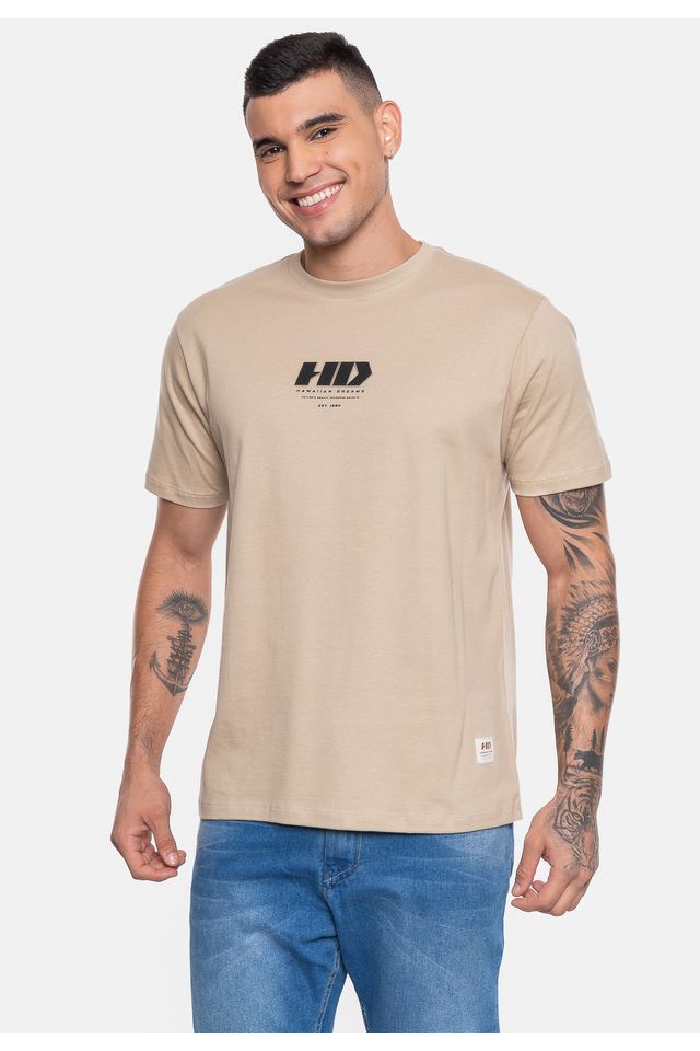 Camiseta-HD-Masculina-Leaves-Bege-Smart