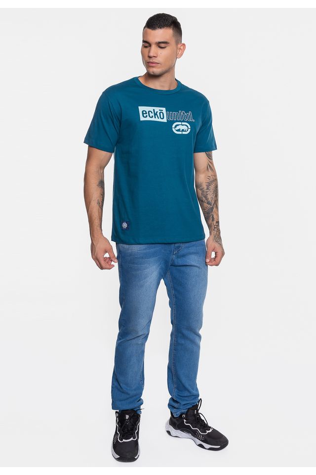 Camiseta-Ecko-Masculina-Minimal-Azul-Tempestade