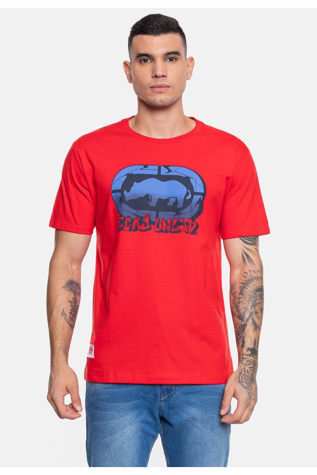 Camiseta-Ecko-Masculina-Original-Rebel-Vermelha