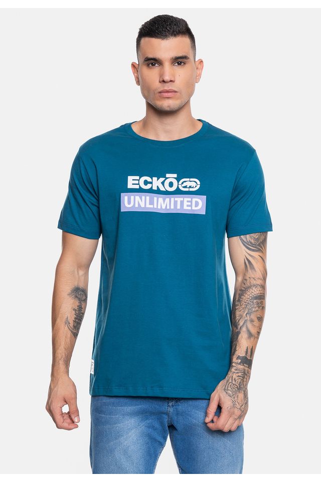 Camiseta-Ecko-Masculino-Fechado-Flat-Rhino-Azul-Tempestade