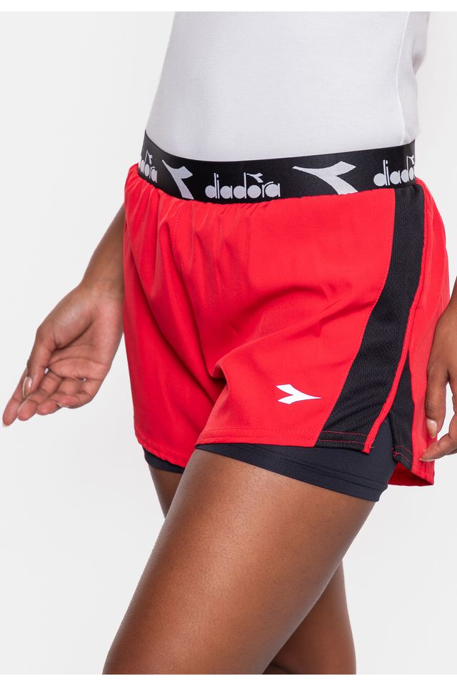 Shorts-Diadora-Active-Check-Vermelho-Rubi