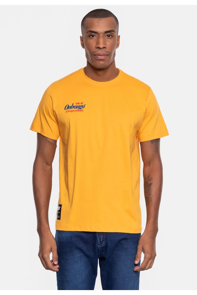Camiseta-Onbongo-Masculina-Amarela-Mostarda