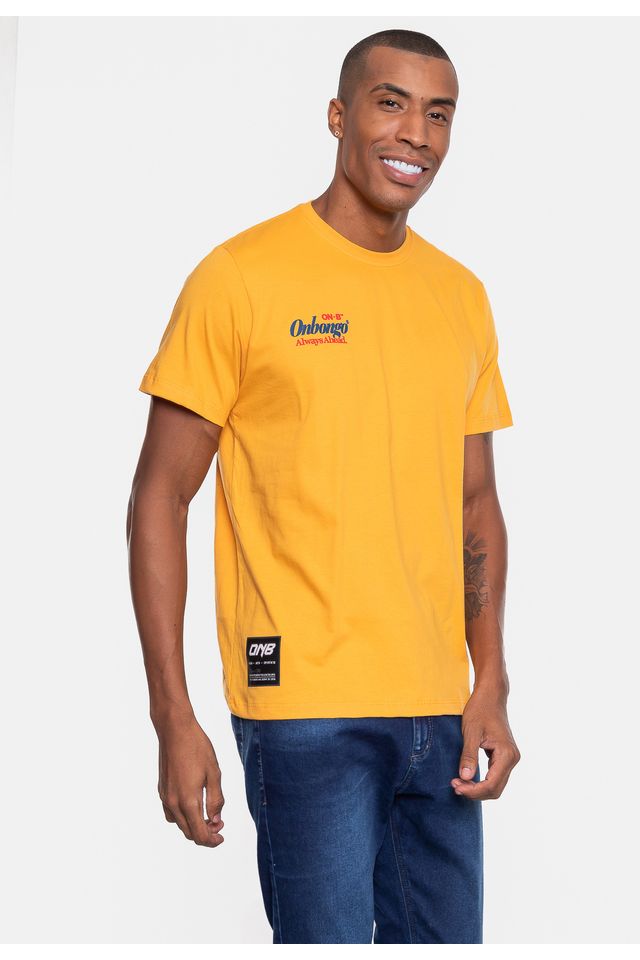 Camiseta-Onbongo-Masculina-Amarela-Mostarda